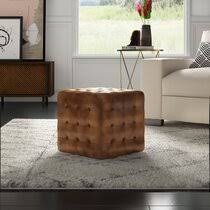 The contemporary, yet functional design of the ottoman makes it a necessity for any home. Distressed Leather Ottomans Poufs You Ll Love In 2021 Wayfair