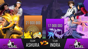 Hagoromo und futami beobachten ashura und indra rikudou sennin wird vater zweier söhne, ashura und indra, welche er im sinne des ninshuu erzieht. Team Ashura Vs Team Indra Power Levels Animescale Youtube