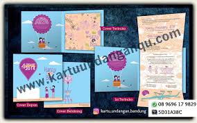 Kartu Undangan Unik Dengan Karikatur Couple Yang Lucu Dan Perpaduan Warna Pastel Yang Lembut Softcover Simple Dengan Cover Laminasi Doff Kartu Pastel Undangan