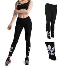 Black And Gold Adidas Leggings Adidas Ladies Black Trefoil Logo Graphic Active Leggings Ebay Active Leggings Active Wear For Women Adidas Women