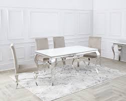 The table has a timeless design with its pedestal base,. White Louis Dining Table 1 6m 2m Niches