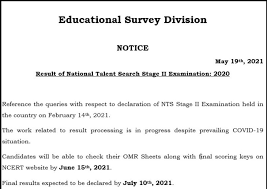 Maybe you would like to learn more about one of these? Ntse Stage 2 Result 2020 To Be Announced By June 10
