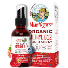 Methylcobalamin Vitamin B12 1500 Mcg Methyl B12 Spray Maryruth Organics