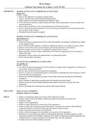 Accountant Corporate Accounting Resume Samples Velvet Jobs