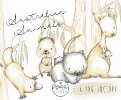 Australian Animals Clipart Kangaroo Wombat Platypus Quokka Mother And Baby Nursery Animals Watercolor Baby Clipart Planner Stickers Animal Clipart Australian Animals Cute Australian Animals