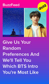 Give Us Your Random Preferences And We Ll Tell You Which Bts Intro You Re Most Like In 2020 Bts Soulmate Quiz Kpop Quiz Bts Quiz Game