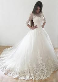 Wedding Dresses Ball Gown Vintage Tulle Bateau Neckline Ball Gown Wedding Dresses With Lace Appliques Ball Gown Wedding Dress Ball Gowns Wedding Long Wedding Dresses