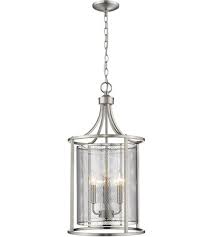 Eglo 202806a Verona 3 Light 14 Inch Brushed Nickel Foyer Pendant Ceiling Light