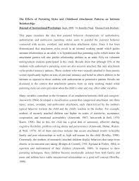 Suggests that attachment patterns in infancy and childhood'. 2