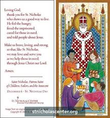 Prayer Cards St Nicholas Center St Nicholas Day Catholic Christmas Prayer Cards