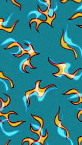 Checkered flames (one side) wallpaper, made by @nastyzen. Thrasher Blue Flame Wallpaper Novocom Top