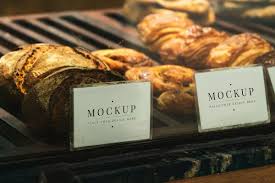 Mockup Of Labels In A Bakery Display Free Image By Rawpixel Com Teddy Rawpixel In 2020 Bakery Bakery Display Bread Shop