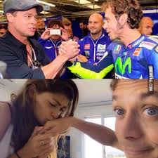 Valentino rossi a annoncé ce jeudi sa décision de mettre un terme à sa. What Happens When You Touch Brad Pitt S Hand She Is Linda Morselli Valentino Rossi S Girlfriend 9gag