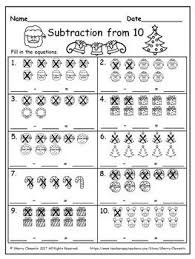Free Download December Subtraction From 10 Christmas Subtraction Subtraction Subtraction Kindergarten