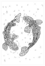 Koi fish coloring pages are a fun way for kids of all ages to develop creativity focus motor skills and color recognition. Zentangle Carpe Koi For Chloe Zentangle Adult Coloring Pages