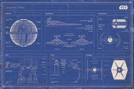 Blueprints of the star wars galaxy. Star Wars Imperial Fleet Blueprint Poster Plakat Kaufen Bei Europosters