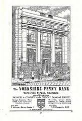 Yorkshire Penny Bank Rochdale Branch Advert C1935 Rochdale Penny Bank Yorkshire