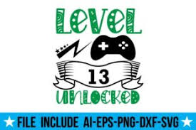 Download free svg level 9 unlocked svg clipart gamer birthday printable. Level 13 Unlocked Grafico Por Svgcuts360 Creative Fabrica