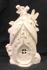 Fairy House Ready To Paint Ceramic Bisque Fairy House Etsy Clay Fairy House Ready To Paint Ceramics Ceramic Painting