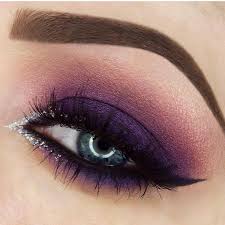 Gorgeous Purple Smokey Eye Paired With Winged Liner And Irridescent Glitter I Love This Look On We Hea Purple Wedding Makeup Purple Eye Makeup Makeup Geek