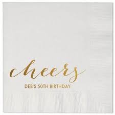 100 50th Birthday Party Ideas By A Professional Party Planner Personalized Napkins Birthday 50th Birthday Napkins Cocktail Napkins Birthday