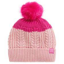 Joules Girls Pink Knitted Bobble Hat At Childrensalon Com Joules Girls Knitted Hats Clothes Design