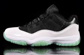 Men Air Jordan Retro 11 Low Shoes Black White All