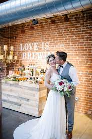 Brewery Wedding Inspiration We Loved Designing This Love Is Brewing Dessert Bar We Love The Industrial Beer Themed Wedding Brewery Wedding Beer Wedding