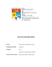 Please copy and paste this embed script to where you want to embed. Doc Mooc Assigment Ukm Lmcw2173 Hubungan Etnik Saiful Is Me Academia Edu
