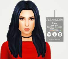 K O T C A T A New Hairstyle Alexandra For Your Female Sims I Hope You Enjoy It C Sims Sims 4 Amber Hair