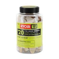 Ryobi 20 Fsc Wood Biscuits 100 Piece A05wb21 The Home Depot In 2020 Ryobi Router Table Wood Biscuits