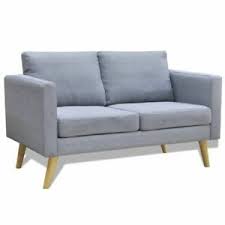 Divanetto trasformabile 2 posti grigio antracite. Vidaxl Divano In Tessuto A 2 Posti Grigio Chiaro Divanetto Poltrona Casa Salotto Ebay