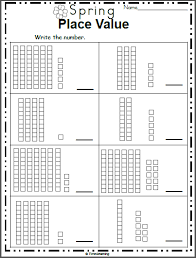 Spring Place Value Worksheet Madebyteachers Place Value Worksheets Kindergarten Math Worksheets Place Values
