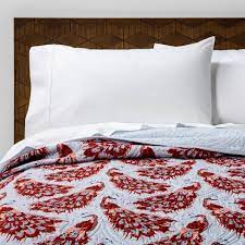New threshold king size pillow sham multicolor floral pattern 20 x 36 $12.99. Twin Extra Long Twin Peacock Medallion Stitch Quilt Blue Opalhouse Target