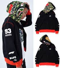 A Bathing Ape Mens X Formula 1 Collection F1 Bape Shark Full Zip Hoodie New Ebay