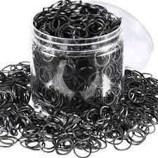 Hicarer 2000 Pack Mini Black Rubber Bands Elastic Hair Bands Soft Hair Ties With Box For Children Hair Braid Soft Hair Hair Rubber Bands Rubber Band Box Braids
