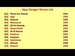 Ajay Devgan Movies List Youtube Find bio, credits and filmography information for ajay devgan on allmovie.