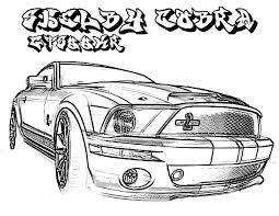 Sports car pictures to colour. Ford Mustang Shelby Cobra Gt 500 Coloring Pages Best Place To Color