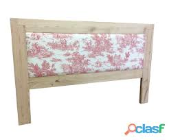 Letto matrimoniale con cornice in legno massello e lavorazione imbottita capitonnè. Testata Letto Legno Offertes Agosto Clasf