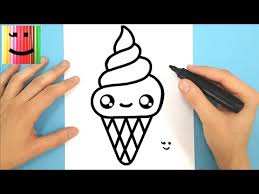 Cornet de glace a la vanille dessin tube ice cream png>. Comment Dessiner Une Glace Italienne Kawaii Youtube