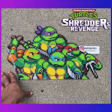 TMNT Shredders Revenge perler bead scene : rbeadsprites