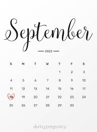 Due Date September 18 2022 During Pregnancy