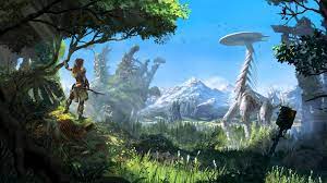 Game Application Sci Fi Scene Digital Wallpaper Untitled Horizon Zero Dawn Playstation 4 Video Gam In 2020 Hd Wallpaper Horizon Zero Dawn Wallpaper Digital Wallpaper