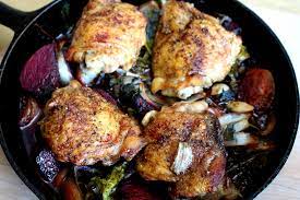 Roast Chicken Thighs With Beets And Kale Epicure S Table