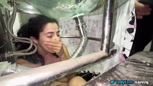 Stepsister gets Facial Through Hole in Sink feat. NamiQsein by FapHouse