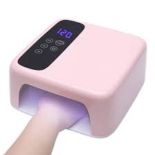 72w Uv Led Nail Lamp With Touch Screen Nail Dryer For Gel Polish Professional Salon Nail Lamp With Timer Gel Nail Light Nail Art Manicure Machine Built In Battery Pink
