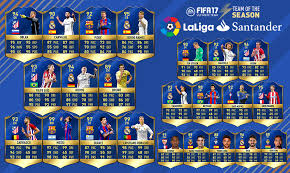 This page will show you the teams for spain la liga in the order of their ability to keep clean sheets this season. La Liga Team Of The Season Fifa 17 Ultimate Team