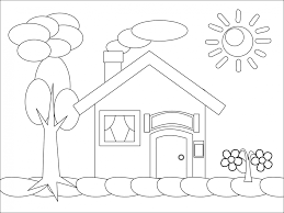 59 gambar mewarnai rumah untuk anak paud, tk dan sd. Coloring Book House Coloring Books Book Drawing Drawing For Kids
