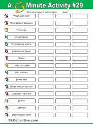 A 5 Minute Activity 29 English Activities Teaching English Activities