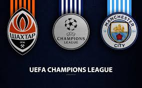 Green football field, soccer, stadium, fc barcelona, camp nou. Download Wallpapers Shakhtar Donetsk Fc Vs Manchester City Fc 4k Leather Texture Logos Group F Round 3 Promo Uefa Champions League Football Game Football Club Logos Europe For Desktop Free Pictures For